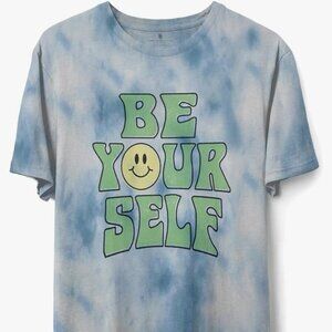 Be Yourself Flea Market tye dyed Tee shirt T-shirt, Graphic Tee Large